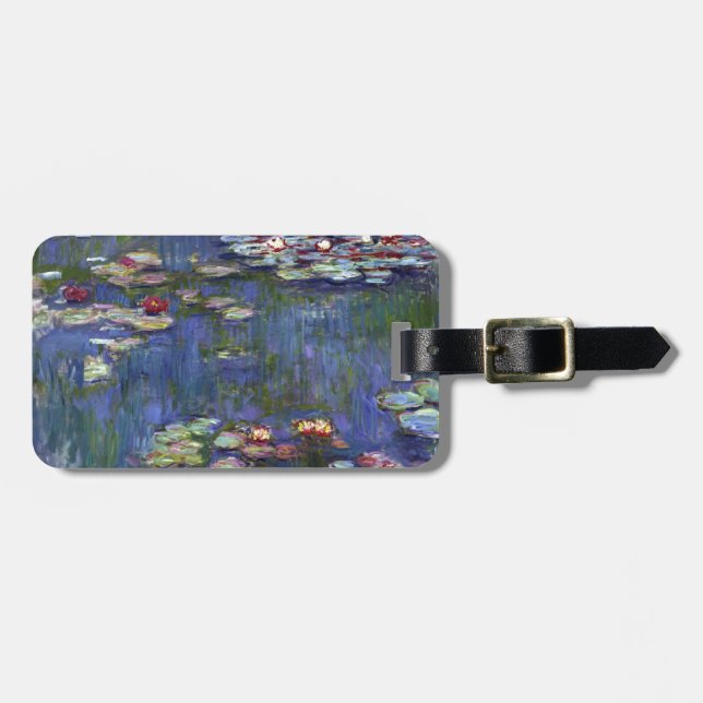 Claude Monet Water Lilies Luggage Tag (Front Horizontal)