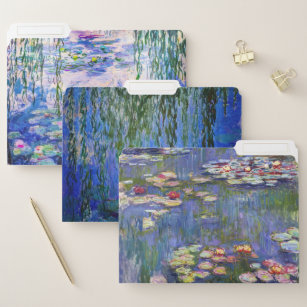 Claude Monet Water Lilies Masterpieces Selection File Folder