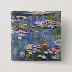 Claude Monet - Water Lilies / Nympheas 15 Cm Square Badge
