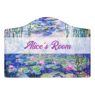 Claude Monet - Water Lilies / Nympheas 1919 Door Sign