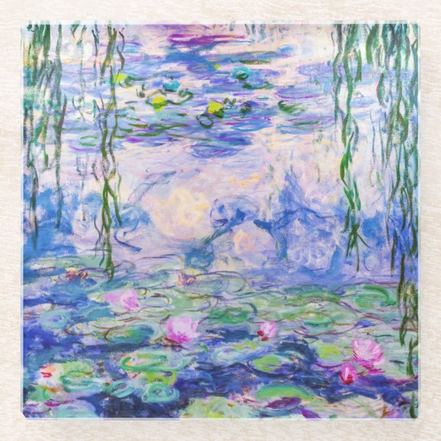 Claude Monet - Water Lilies / Nympheas 1919 Glass Coaster (Front)