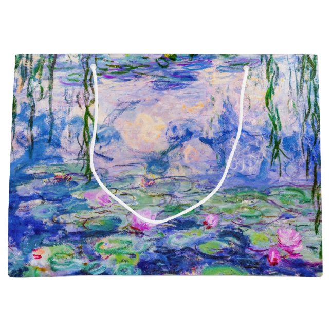 Claude Monet - Water Lilies / Nympheas 1919 Large Gift Bag (Front)