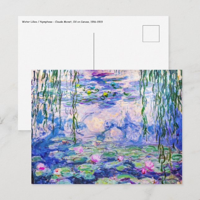 Claude Monet - Water Lilies / Nympheas 1919 Postcard (Front/Back)