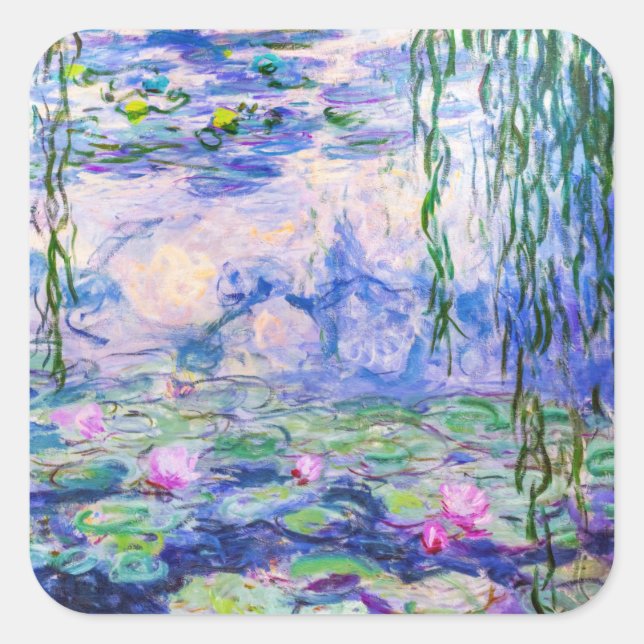 Claude Monet - Water Lilies / Nympheas 1919 Square Sticker (Front)