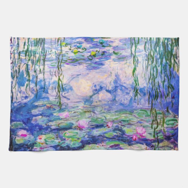 Claude Monet - Water Lilies / Nympheas 1919 Tea Towel (Horizontal)