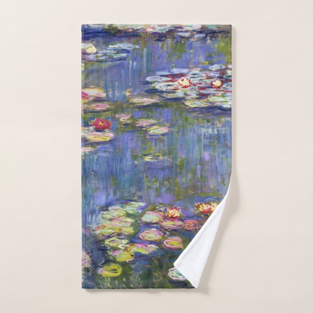Claude Monet - Water Lilies / Nympheas Bath Towel Set (Hand Towel)