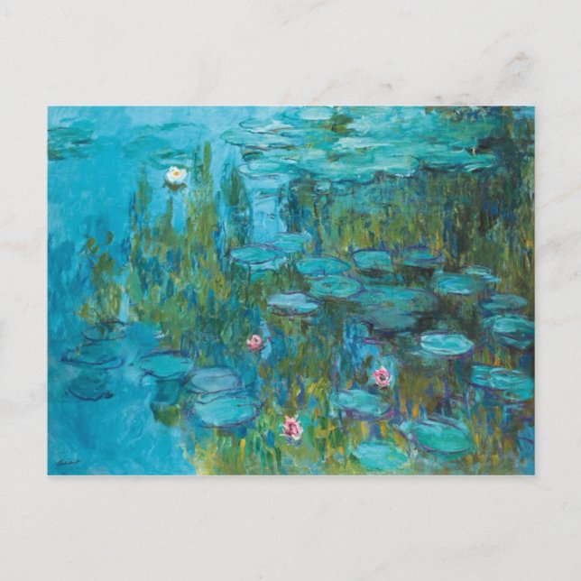 Claude Monet Water Lilies Nymphéas GalleryHD Postcard (Front)