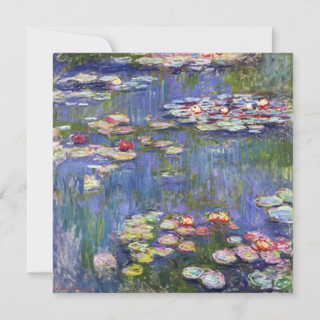 Claude Monet - Water Lilies / Nympheas Invitation (Front)