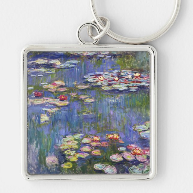 Claude Monet - Water Lilies / Nympheas Key Ring (Front)