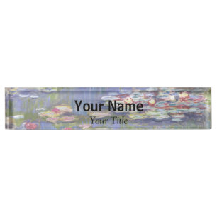 Claude Monet - Water Lilies / Nympheas Nameplate