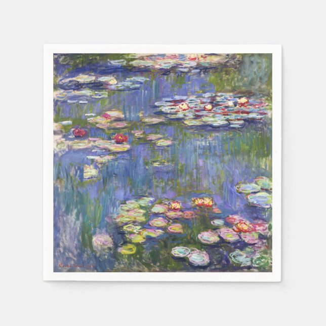 Claude Monet - Water Lilies / Nympheas Napkin (Front)
