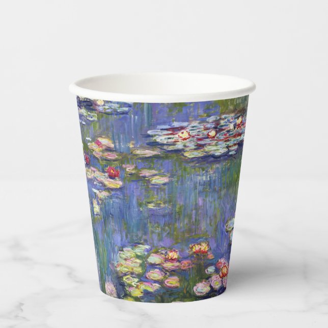 Claude Monet - Water Lilies / Nympheas Paper Cups (Front)
