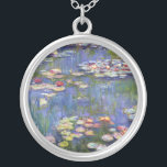 Claude Monet - Water Lilies / Nympheas Silver Plated Necklace<br><div class="desc">Water Lilies / Nympheas - Claude Monet,  1916</div>