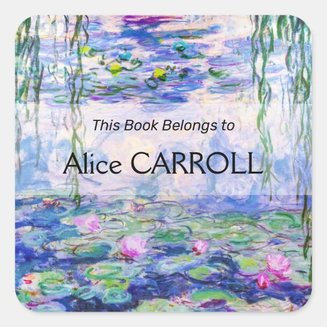 Claude Monet - Water Lilies / Nympheas Square Sticker (Front)
