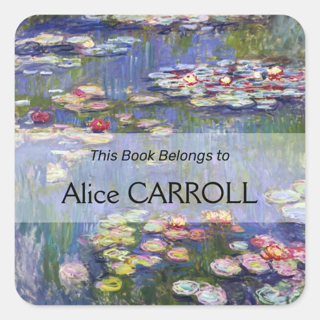 Claude Monet - Water Lilies / Nympheas Square Sticker (Front)