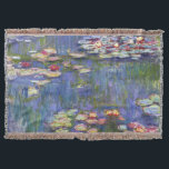 Claude Monet - Water Lilies / Nympheas Throw Blanket<br><div class="desc">Water Lilies / Nympheas - Claude Monet,  1916</div>