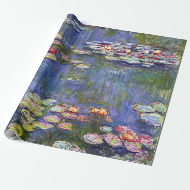 Claude Monet - Water Lilies / Nympheas Wrapping Paper (Unrolled)