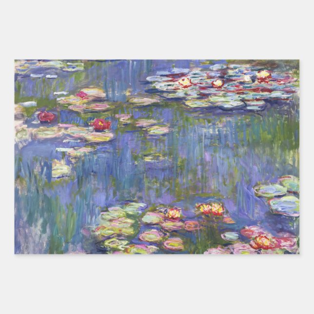 Claude Monet - Water Lilies / Nympheas Wrapping Paper Sheet (Front)