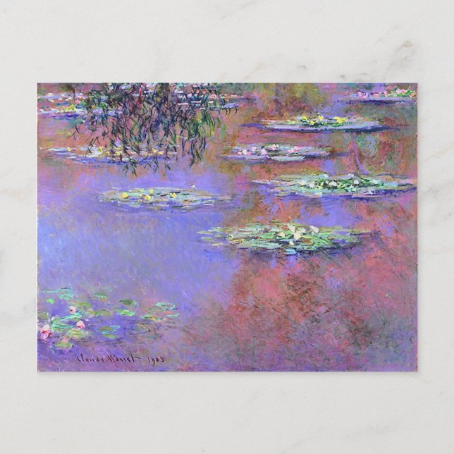Claude Monet Water Lilies Postcard (Front)