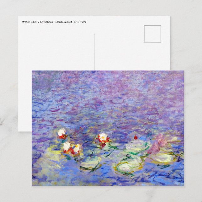 Claude Monet - Water Lilies Postcard (Front/Back)