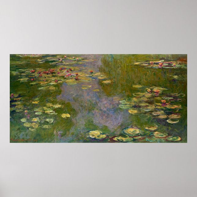 Claude Monet Water Lilies Poster (Front)