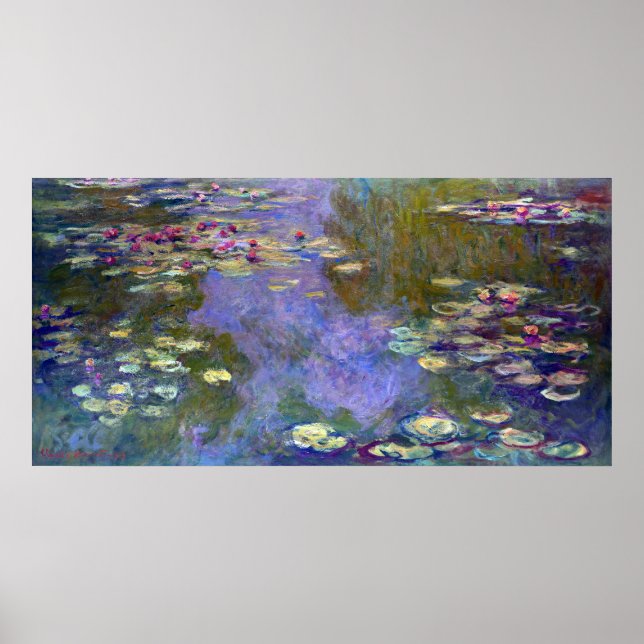 Claude Monet Water Lilies Poster (Front)