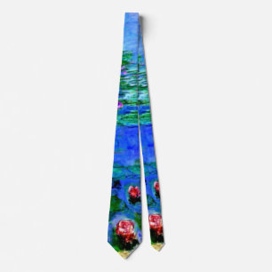 Claude Monet - Water Lilies (red) Tie