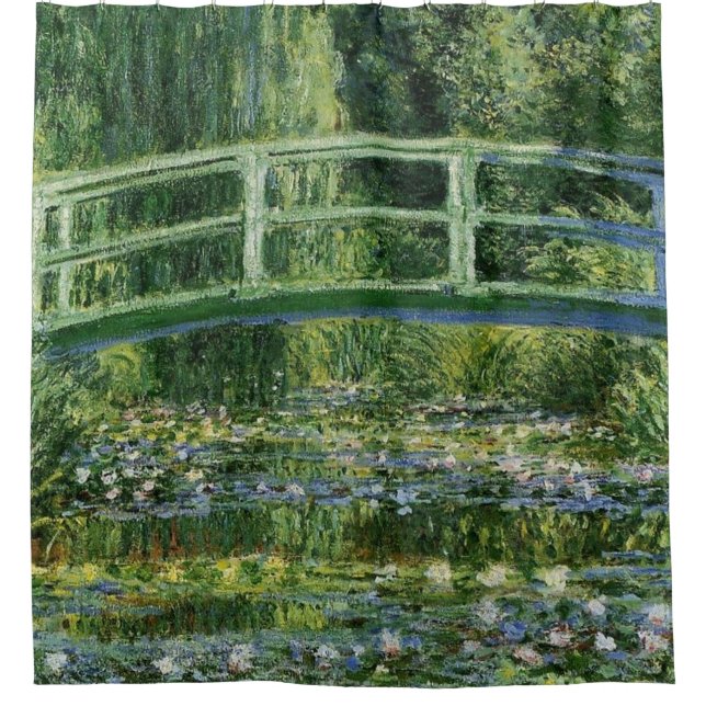 Claude Monet Water Lilies Shower Curtain (Front)