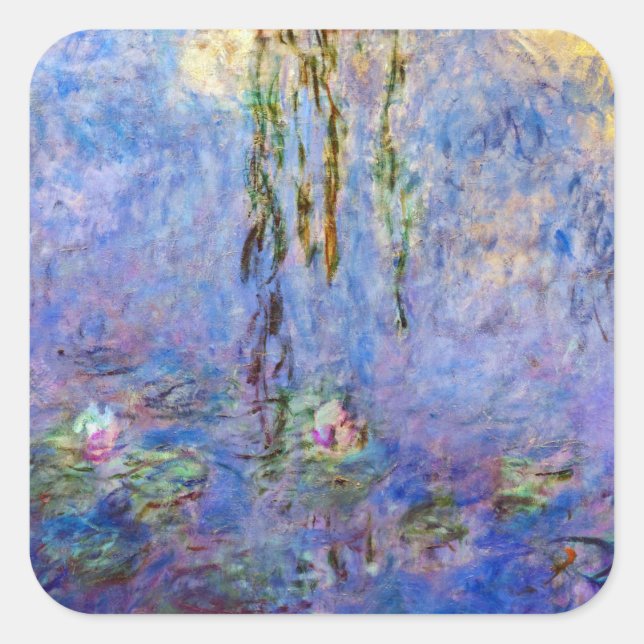 Claude Monet - Water Lilies Square Sticker (Front)