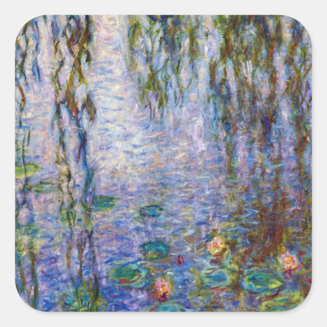 Claude Monet - Water Lilies Square Sticker (Front)