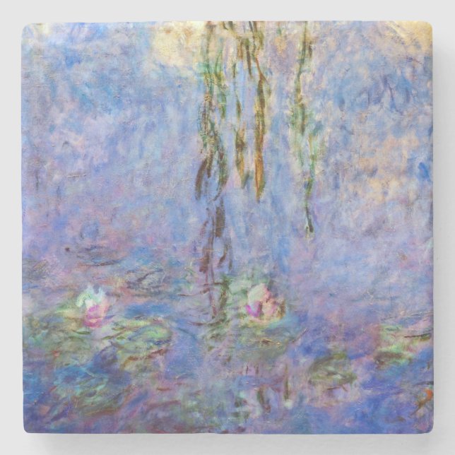 Claude Monet - Water Lilies Stone Coaster (Front)