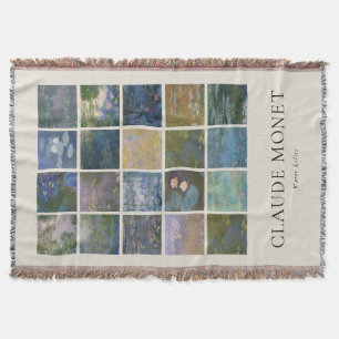 Claude Monet Water Lilies Throw Blanket
