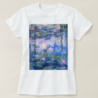 Claude Monet Water Lilies Vintage Floral HD Art T-Shirt