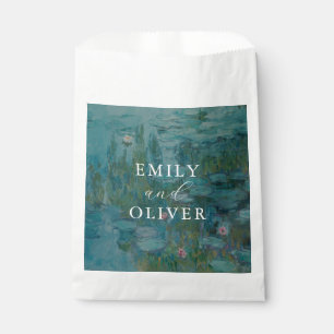 Claude Monet Water Lilies Wedding Favour Bags