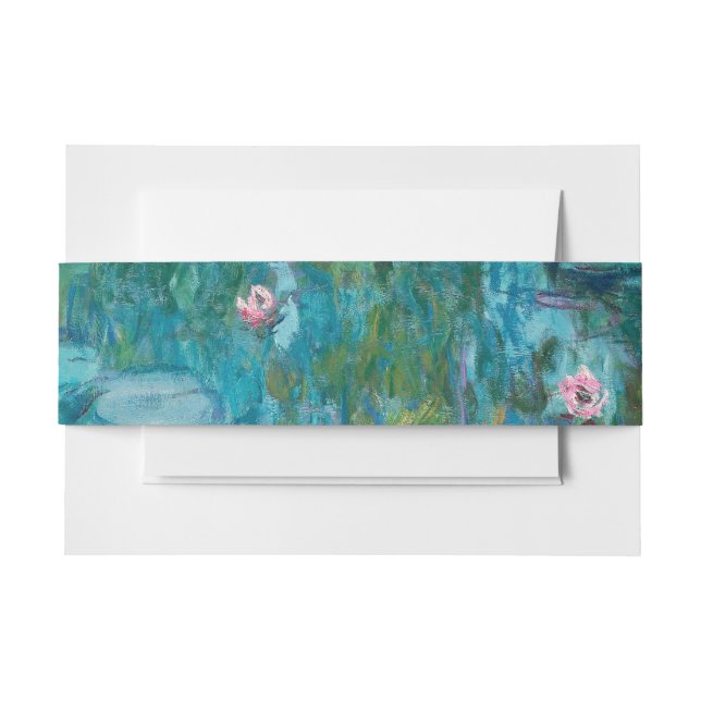 Claude Monet Water Lilies Wedding Invitation Belly Band (Front Example)