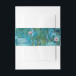 Claude Monet Water Lilies Wedding Invitation Belly Band<br><div class="desc">Elegant wedding invitation belly band featuring classic Water Lilies painting by Claude Monet</div>
