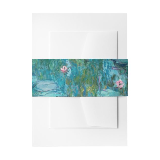 Claude Monet Water Lilies Wedding Invitation Belly Band (Front Example)