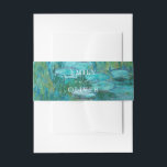 Claude Monet Water Lilies Wedding Invitation Belly Band<br><div class="desc">Elegant wedding invitation belly band featuring classic Water Lilies painting by Claude Monet</div>