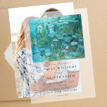 Claude Monet Water Lilies Wedding Vellum Invitations<br><div class="desc">Elegant modern vellum wedding invitation featuring Claude Monet Water Lilies painting</div>