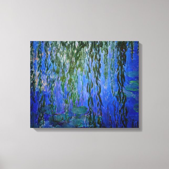 Claude Monet - Water Lilies with weeping willow Canvas Print (Front)