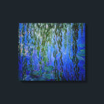 Claude Monet - Water Lilies with weeping willow Canvas Print<br><div class="desc">Water Lilies with weeping willow branches / Nympheas avec rameaux de saule by Claude Monet in 1916-1919</div>