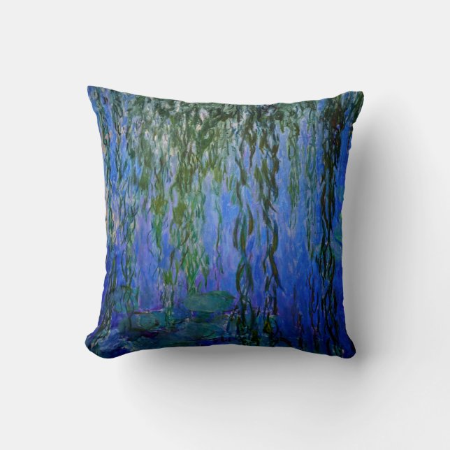 Claude Monet - Water Lilies with weeping willow Cushion (Front)