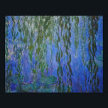 Claude Monet - Water Lilies with weeping willow Faux Canvas Print<br><div class="desc">Water Lilies with weeping willow branches / Nympheas avec rameaux de saule by Claude Monet in 1916-1919</div>