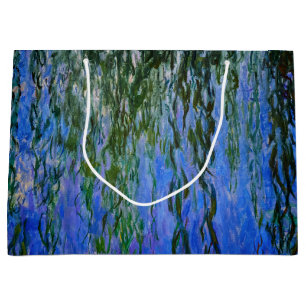Claude Monet - Water Lilies with weeping willow Large Gift Bag