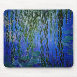 Claude Monet - Water Lilies with weeping willow Mouse Mat