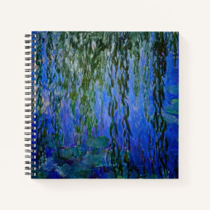 Claude Monet - Water Lilies with weeping willow Notebook