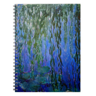 Claude Monet - Water Lilies with weeping willow Notebook
