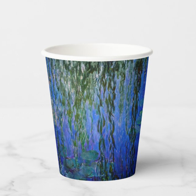 Claude Monet - Water Lilies with weeping willow Paper Cups (Front)
