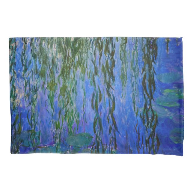 Claude Monet - Water Lilies with weeping willow Pillowcase (Front)