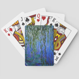 Claude Monet - Water Lilies with weeping willow Playing Cards